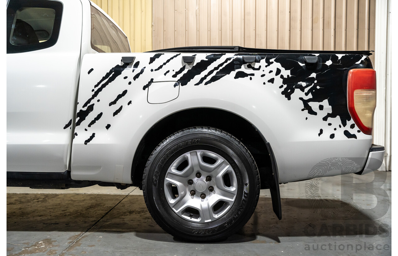 12/2013 Ford Ranger XL 2.2 Hi-Rider PX Super Cab Utility White Turbo Diesel 2.2L