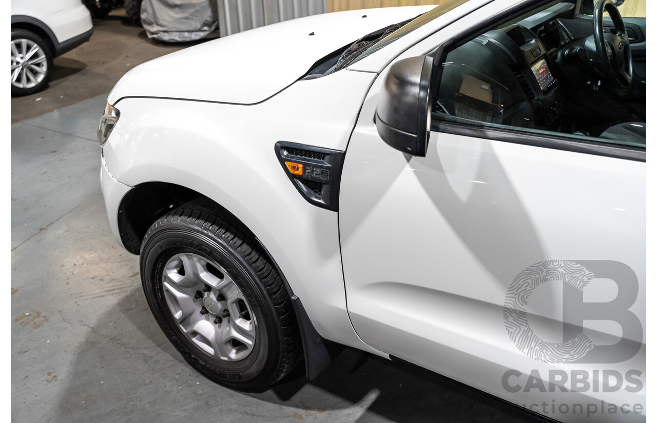 12/2013 Ford Ranger XL 2.2 Hi-Rider PX Super Cab Utility White Turbo Diesel 2.2L