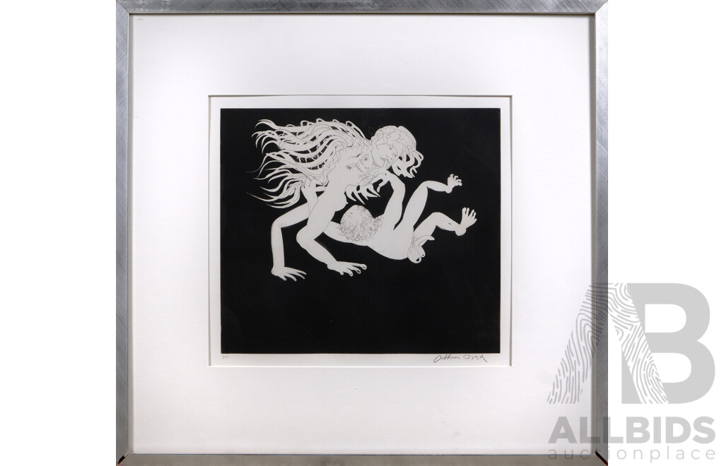 Arthur Boyd (1920-1999), Lysistrata Suite No.16 - Myrrhine & Kinesias, Etching & Aquatint