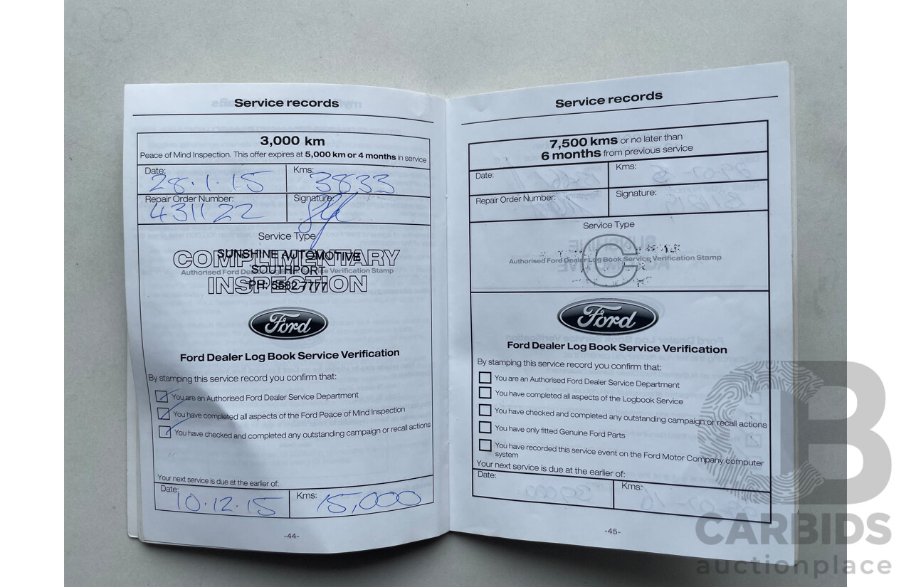 07/2014 Ford Kuga TREND (AWD) AWD TF 4D Wagon White 1.6L