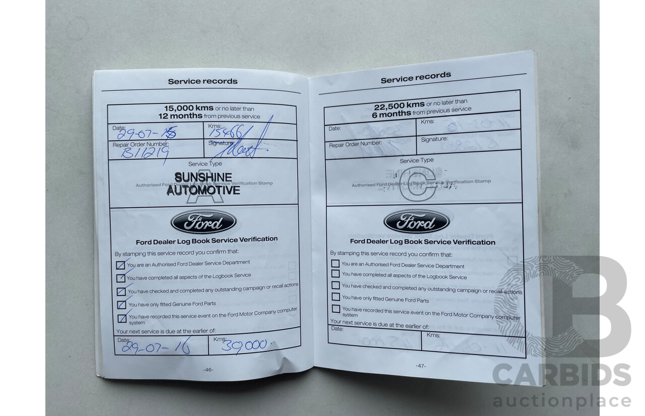 07/2014 Ford Kuga TREND (AWD) AWD TF 4D Wagon White 1.6L