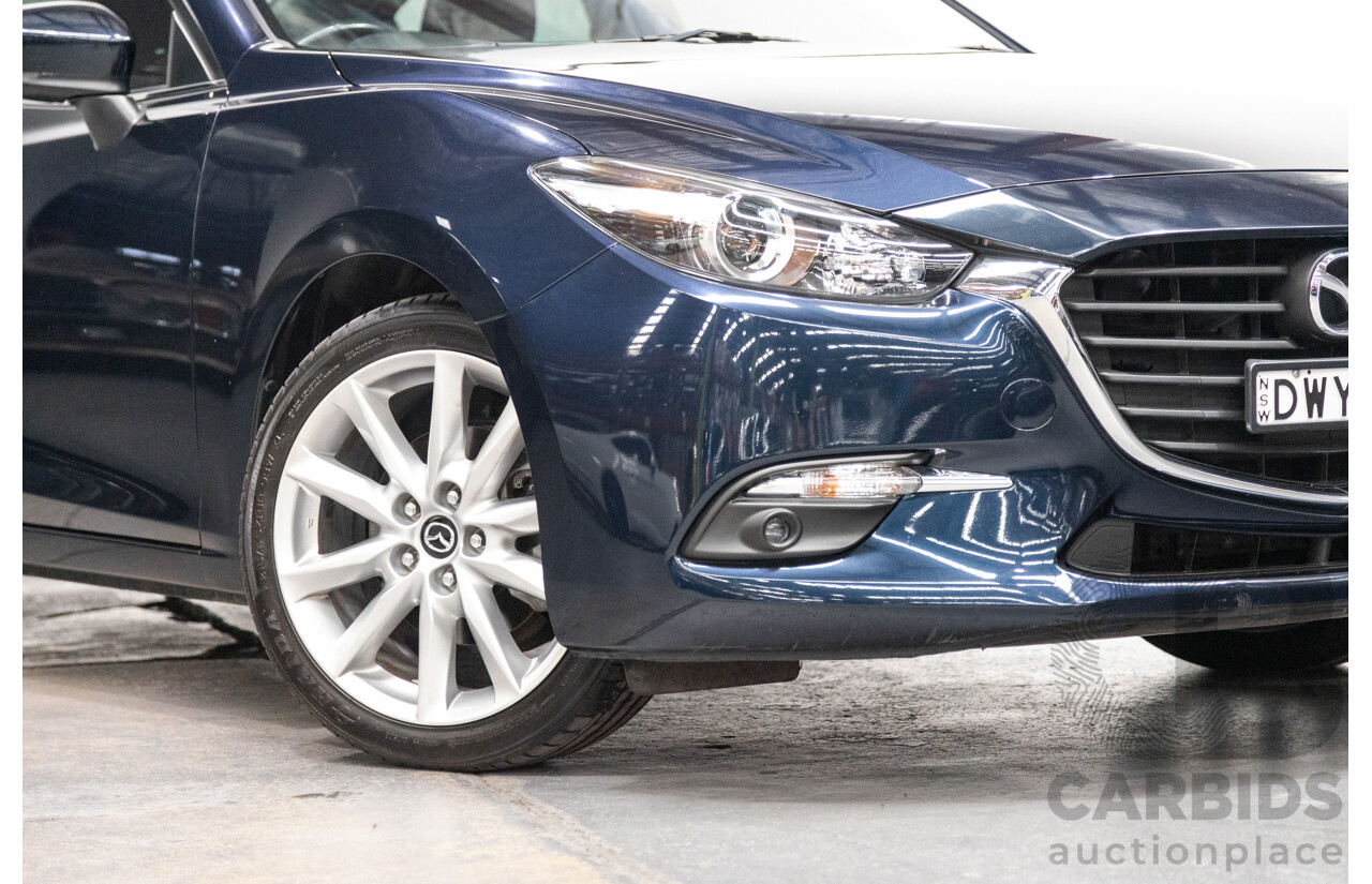 05/2018 Mazda 3 SP25 BN MY18 4D Sedan Deep Crystal Blue Metallic 2.5L