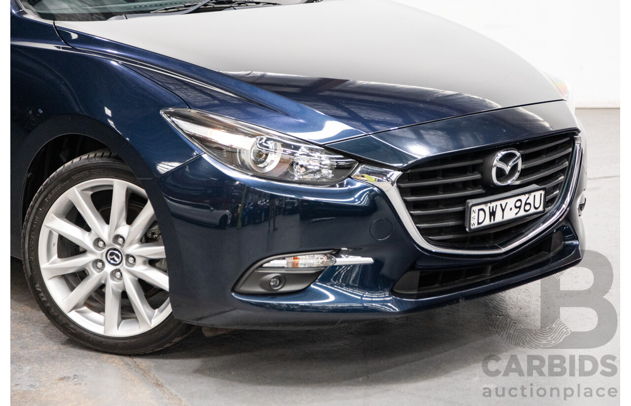 05/2018 Mazda 3 SP25 BN MY18 4D Sedan Deep Crystal Blue Metallic 2.5L