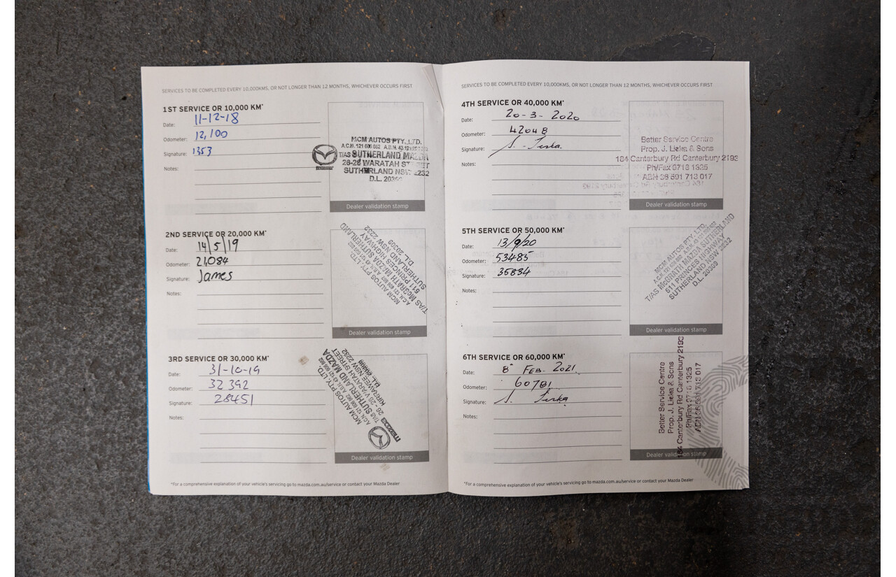 05/2018 Mazda 3 SP25 BN MY18 4D Sedan Deep Crystal Blue Metallic 2.5L