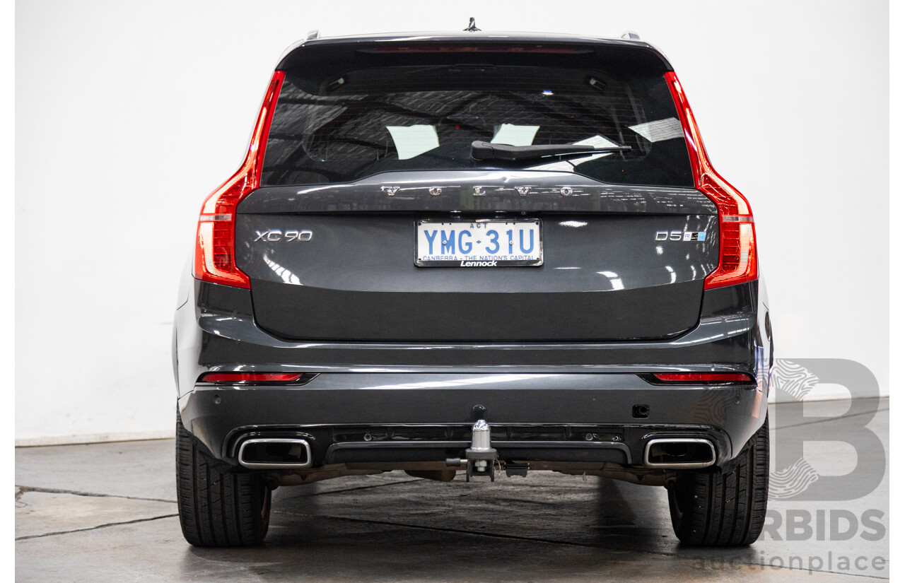 11/2016 Volvo XC90 D5 R-Design (AWD) 256 MY17 4D Wagon Grey Twin Turbo Diesel 2.0L - 7 Seater