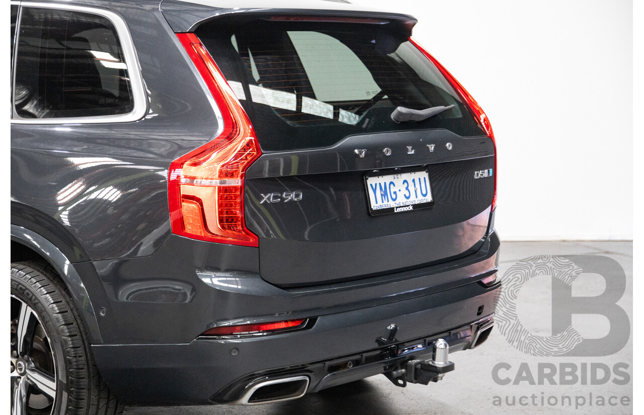11/2016 Volvo XC90 D5 R-Design (AWD) 256 MY17 4D Wagon Grey Twin Turbo Diesel 2.0L - 7 Seater
