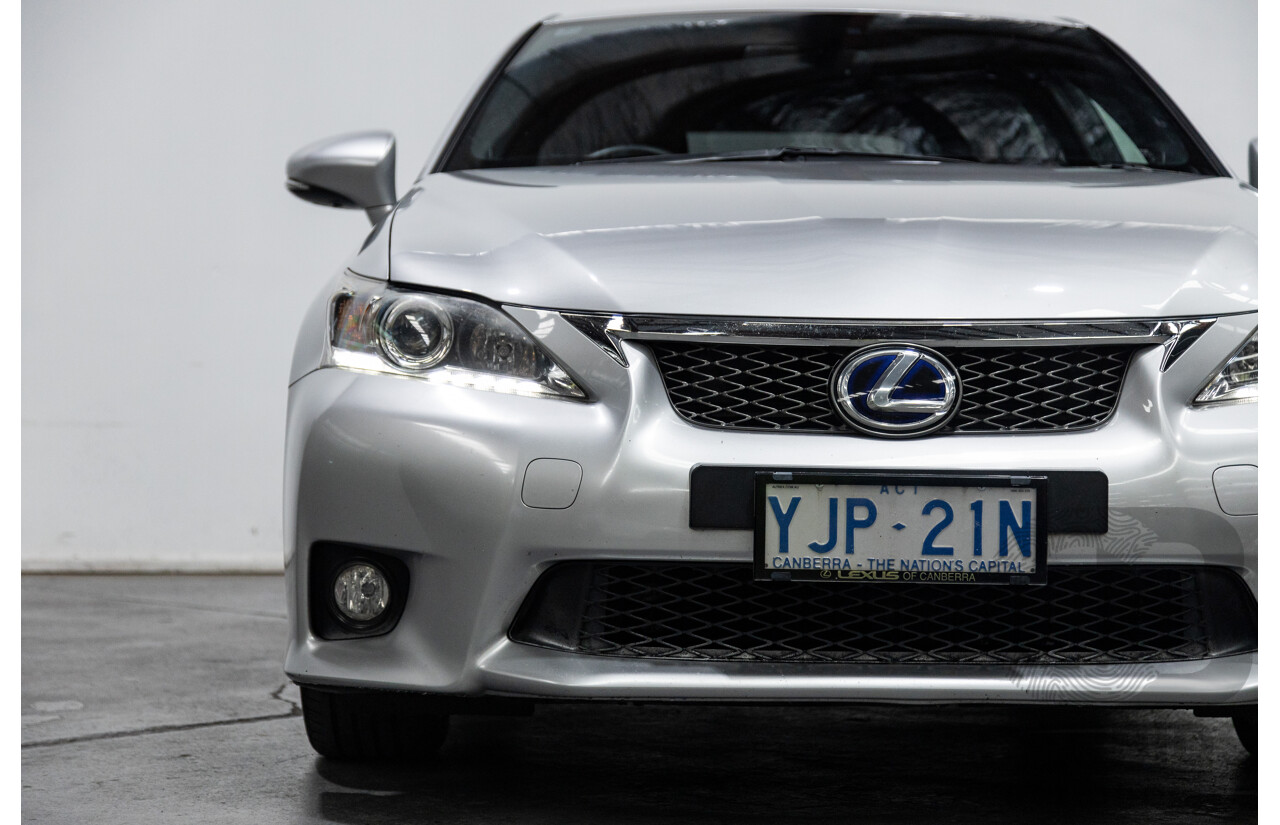 03/2013 Lexus CT 200H Hybrid F-Sport ZWA10R MY13 Upgrade 5D Hatchback Silver 1.8L - Hybrid