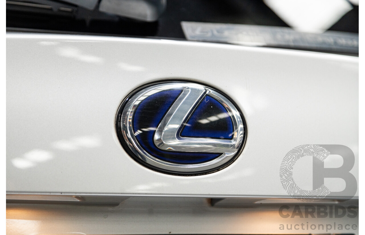 03/2013 Lexus CT 200H Hybrid F-Sport ZWA10R MY13 Upgrade 5D Hatchback Silver 1.8L - Hybrid