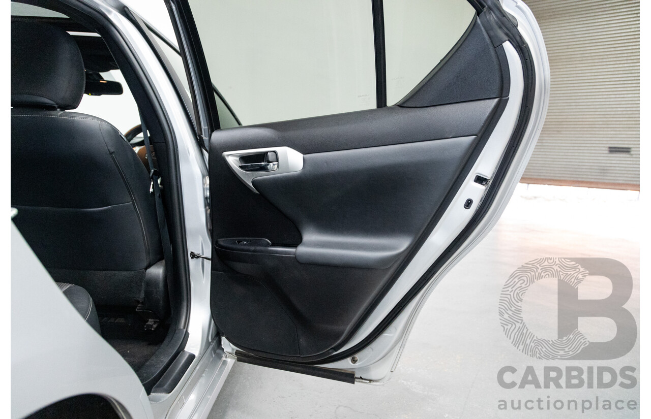 03/2013 Lexus CT 200H Hybrid F-Sport ZWA10R MY13 Upgrade 5D Hatchback Silver 1.8L - Hybrid