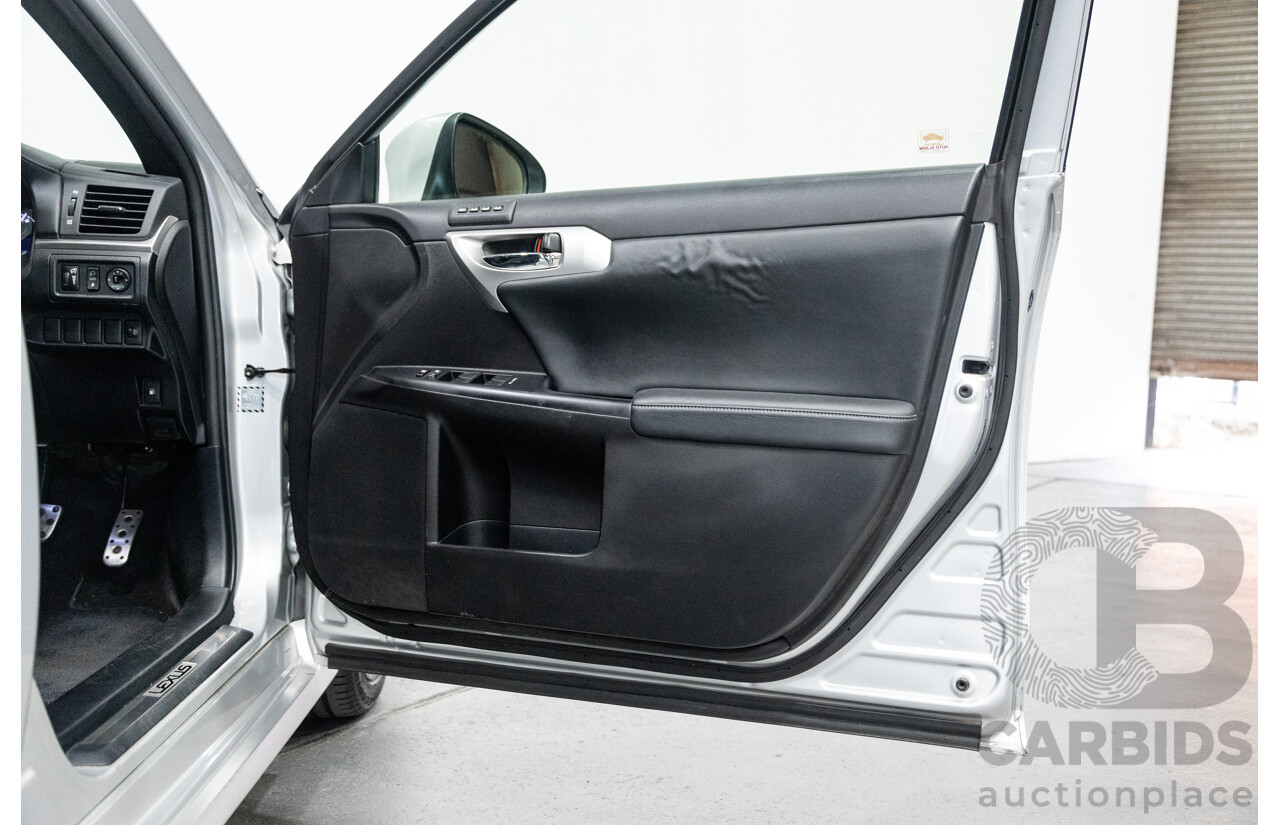 03/2013 Lexus CT 200H Hybrid F-Sport ZWA10R MY13 Upgrade 5D Hatchback Silver 1.8L - Hybrid