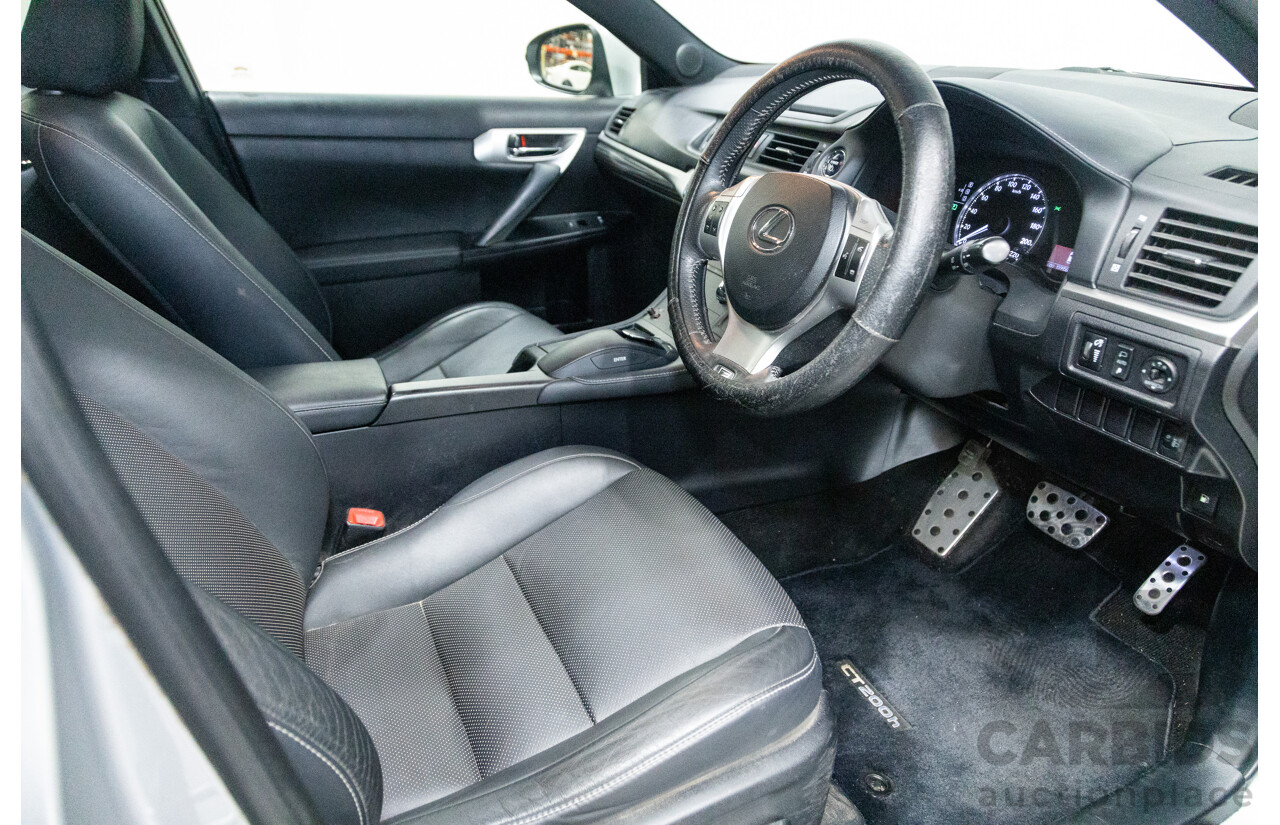03/2013 Lexus CT 200H Hybrid F-Sport ZWA10R MY13 Upgrade 5D Hatchback Silver 1.8L - Hybrid