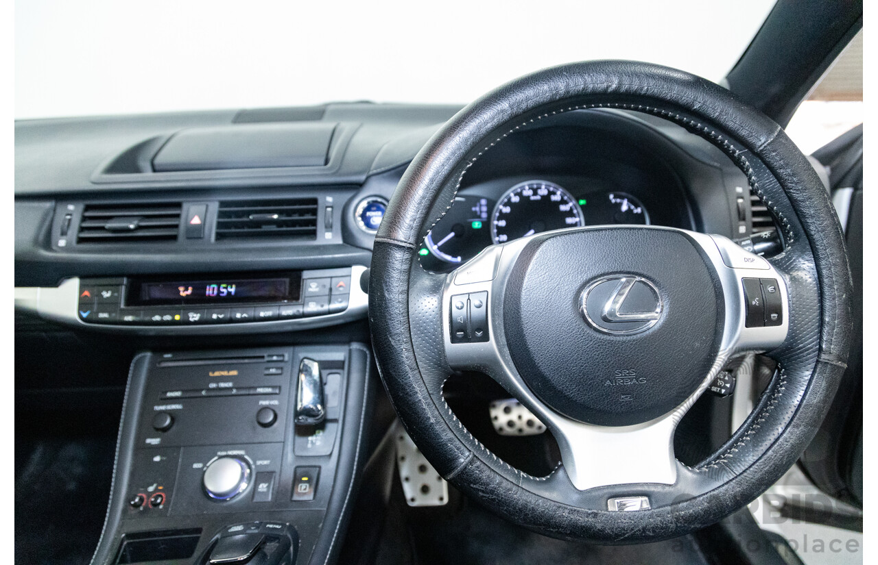 03/2013 Lexus CT 200H Hybrid F-Sport ZWA10R MY13 Upgrade 5D Hatchback Silver 1.8L - Hybrid