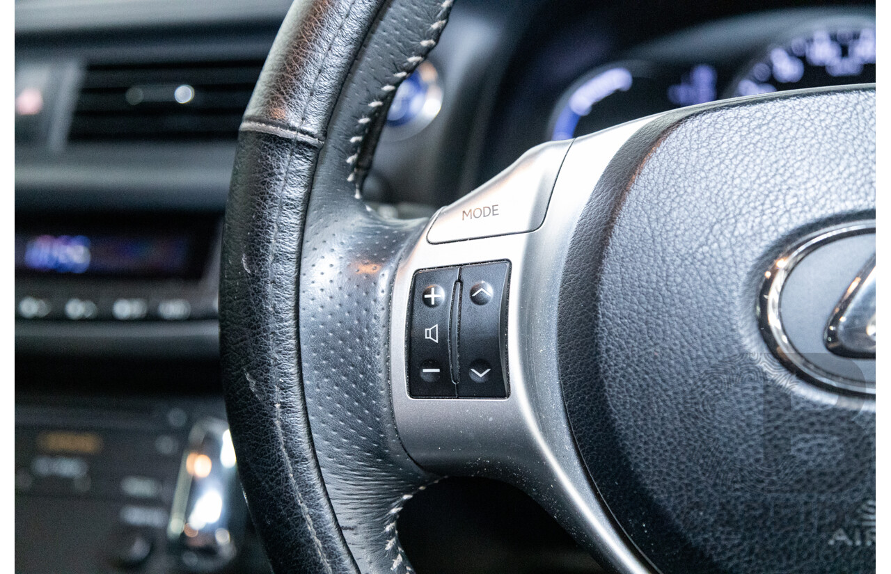 03/2013 Lexus CT 200H Hybrid F-Sport ZWA10R MY13 Upgrade 5D Hatchback Silver 1.8L - Hybrid