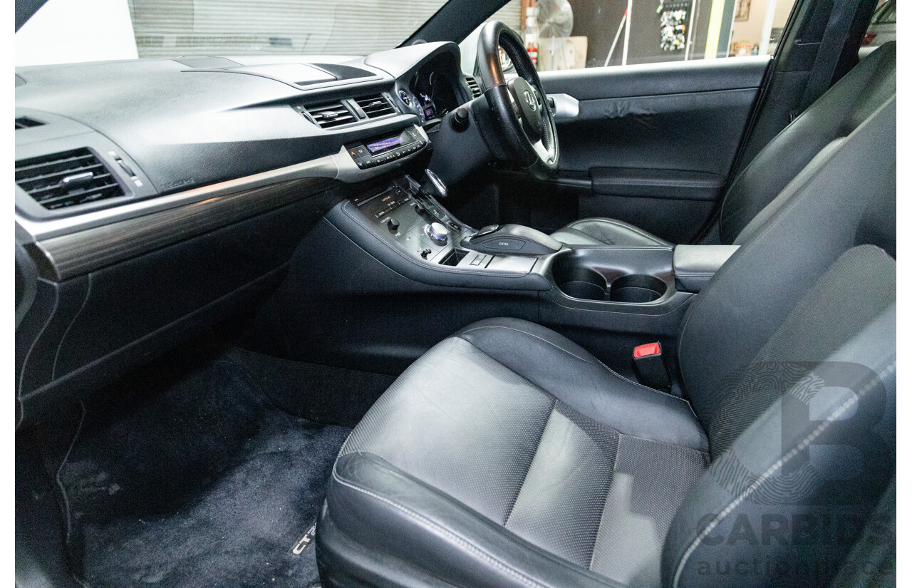 03/2013 Lexus CT 200H Hybrid F-Sport ZWA10R MY13 Upgrade 5D Hatchback Silver 1.8L - Hybrid