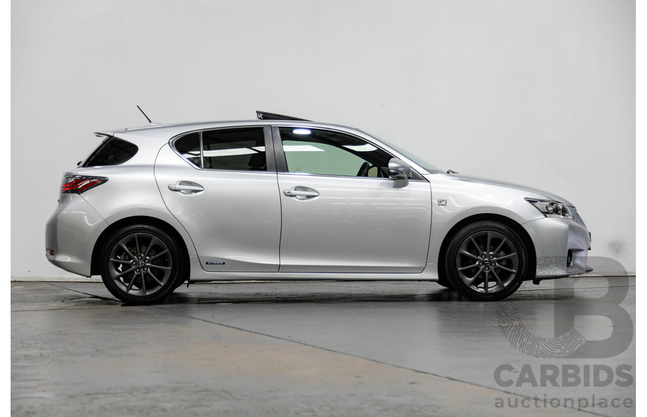 03/2013 Lexus CT 200H Hybrid F-Sport ZWA10R MY13 Upgrade 5D Hatchback Silver 1.8L - Hybrid