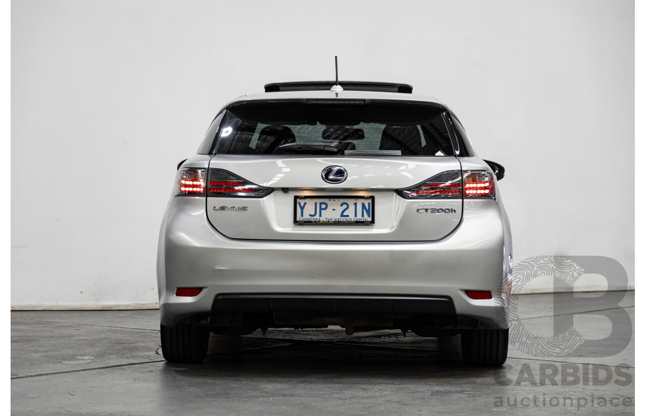 03/2013 Lexus CT 200H Hybrid F-Sport ZWA10R MY13 Upgrade 5D Hatchback Silver 1.8L - Hybrid