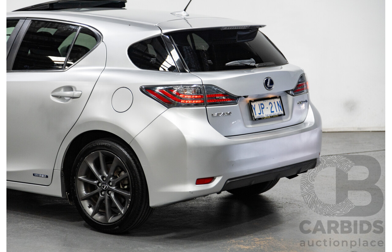 03/2013 Lexus CT 200H Hybrid F-Sport ZWA10R MY13 Upgrade 5D Hatchback Silver 1.8L - Hybrid