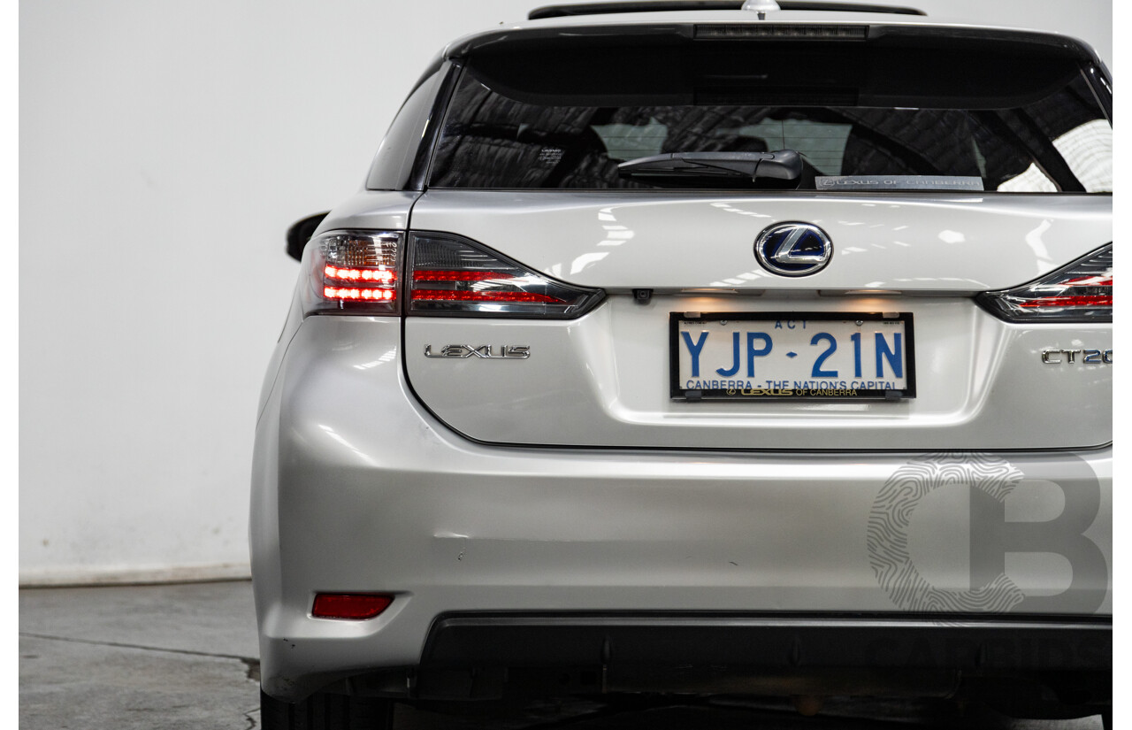 03/2013 Lexus CT 200H Hybrid F-Sport ZWA10R MY13 Upgrade 5D Hatchback Silver 1.8L - Hybrid