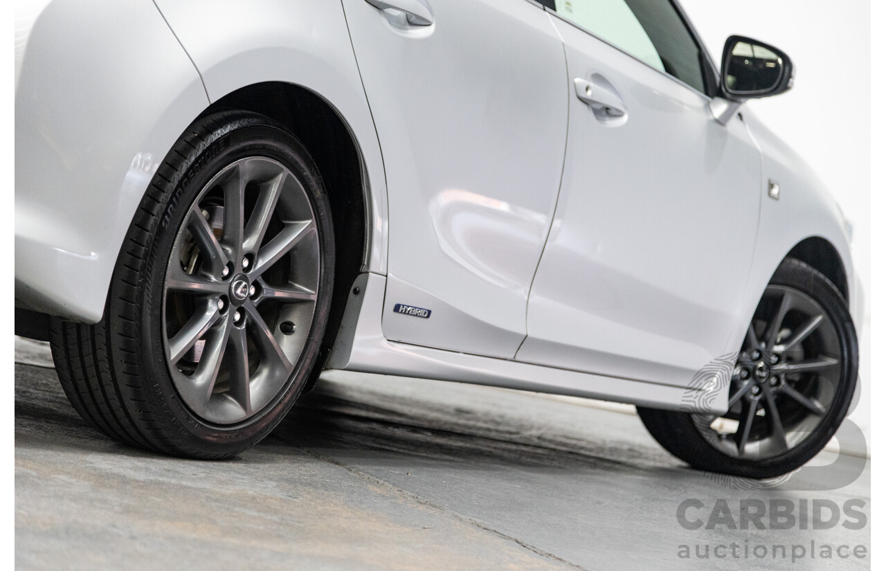 03/2013 Lexus CT 200H Hybrid F-Sport ZWA10R MY13 Upgrade 5D Hatchback Silver 1.8L - Hybrid
