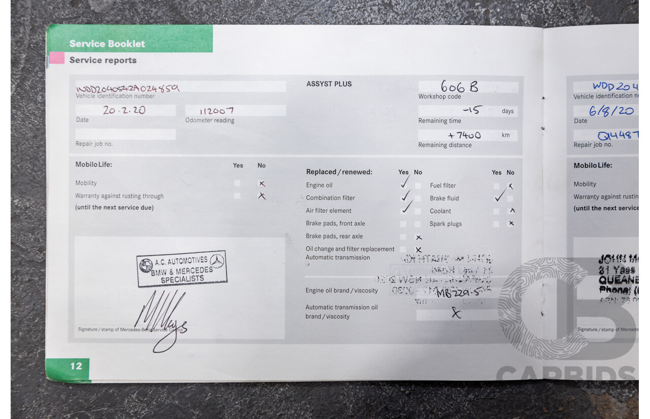 07/2007 Mercedes Benz C280 Avantgarde W204 4D Sedan Iridium Silver Metallic V6 3.0L