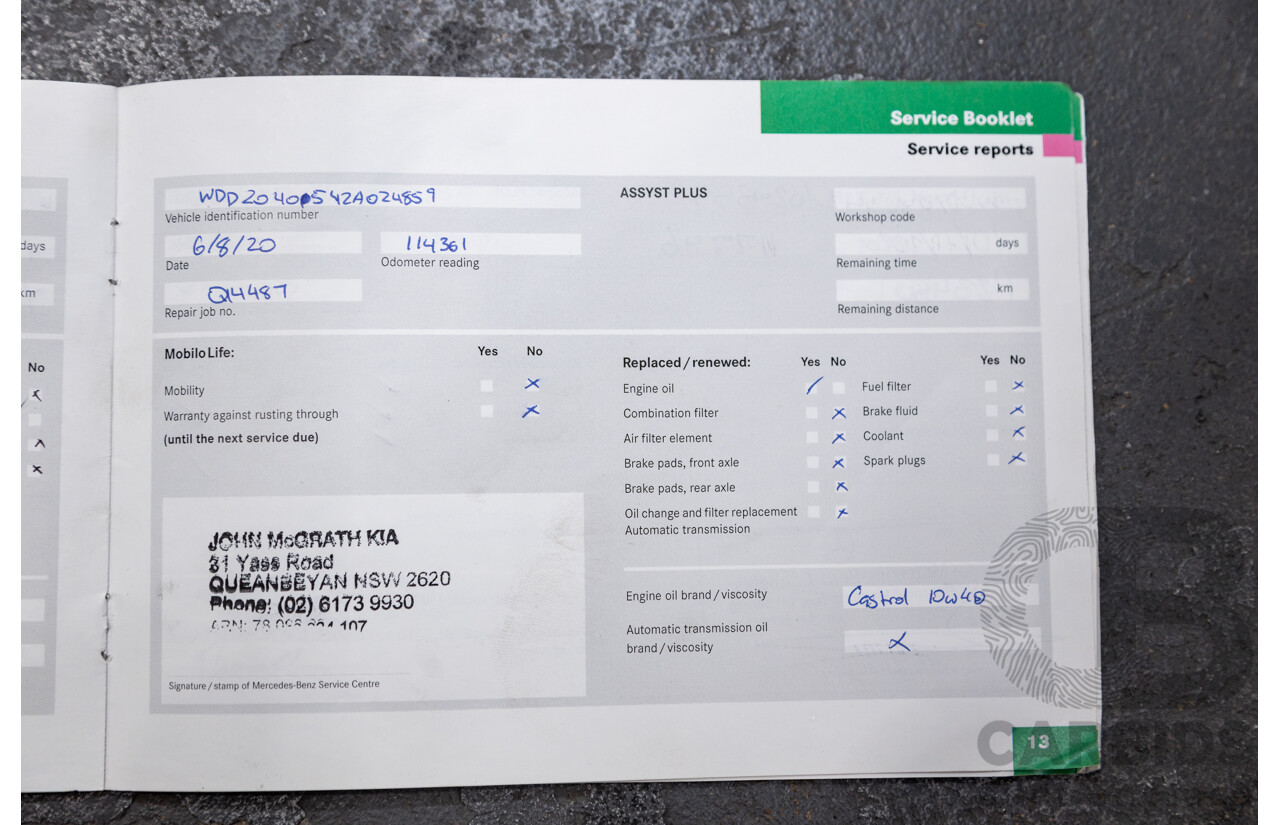 07/2007 Mercedes Benz C280 Avantgarde W204 4D Sedan Iridium Silver Metallic V6 3.0L