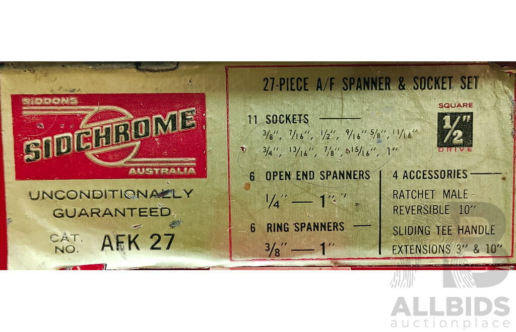 SIDCHROME A/F Spanner & Socket Set with Tool Case