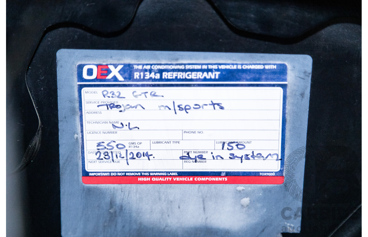 01/1989 Nissan Skyline R32 GT-R Series 1 (AWD) 2d Coupe TH1 Dark Blue Pearl Twin Turbo 2.6L - Import