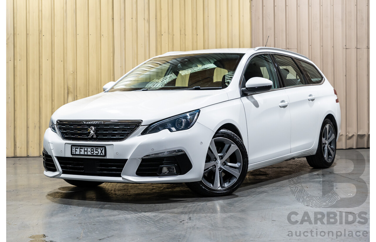 8/2018 Peugeot 308 Touring Allure T9 MY18 4d Wagon White Turbo Diesel 2.0L