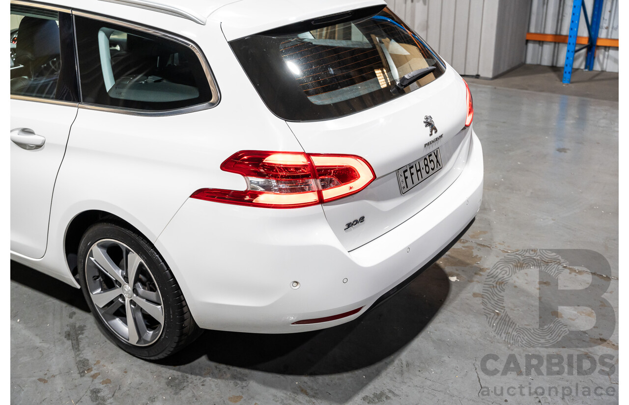 8/2018 Peugeot 308 Touring Allure T9 MY18 4d Wagon White Turbo Diesel 2.0L
