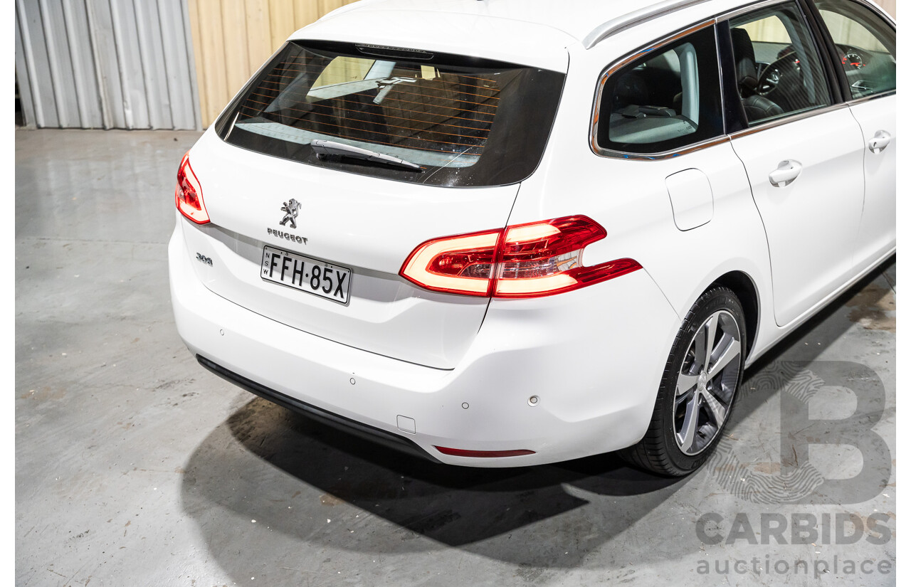 8/2018 Peugeot 308 Touring Allure T9 MY18 4d Wagon White Turbo Diesel 2.0L