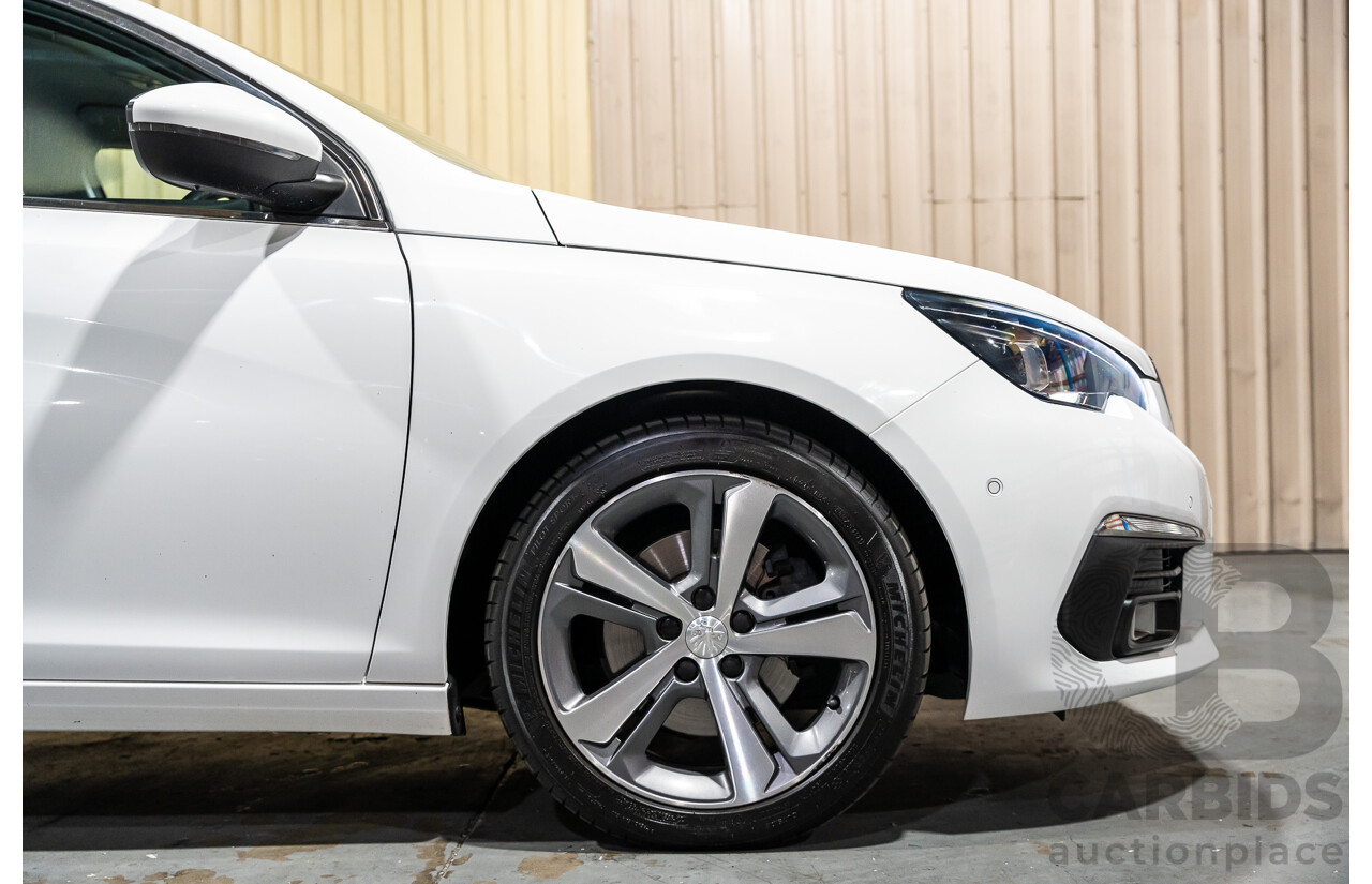 8/2018 Peugeot 308 Touring Allure T9 MY18 4d Wagon White Turbo Diesel 2.0L