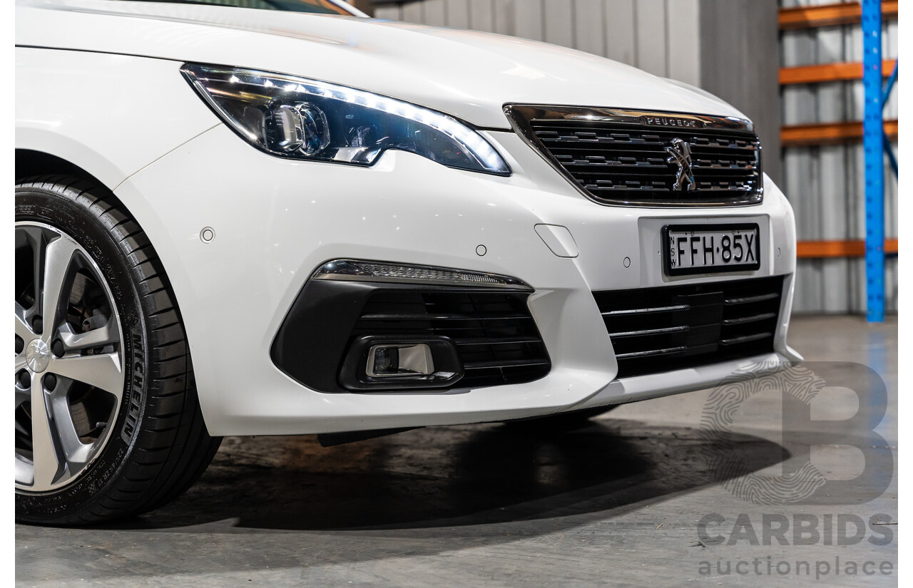 8/2018 Peugeot 308 Touring Allure T9 MY18 4d Wagon White Turbo Diesel 2.0L