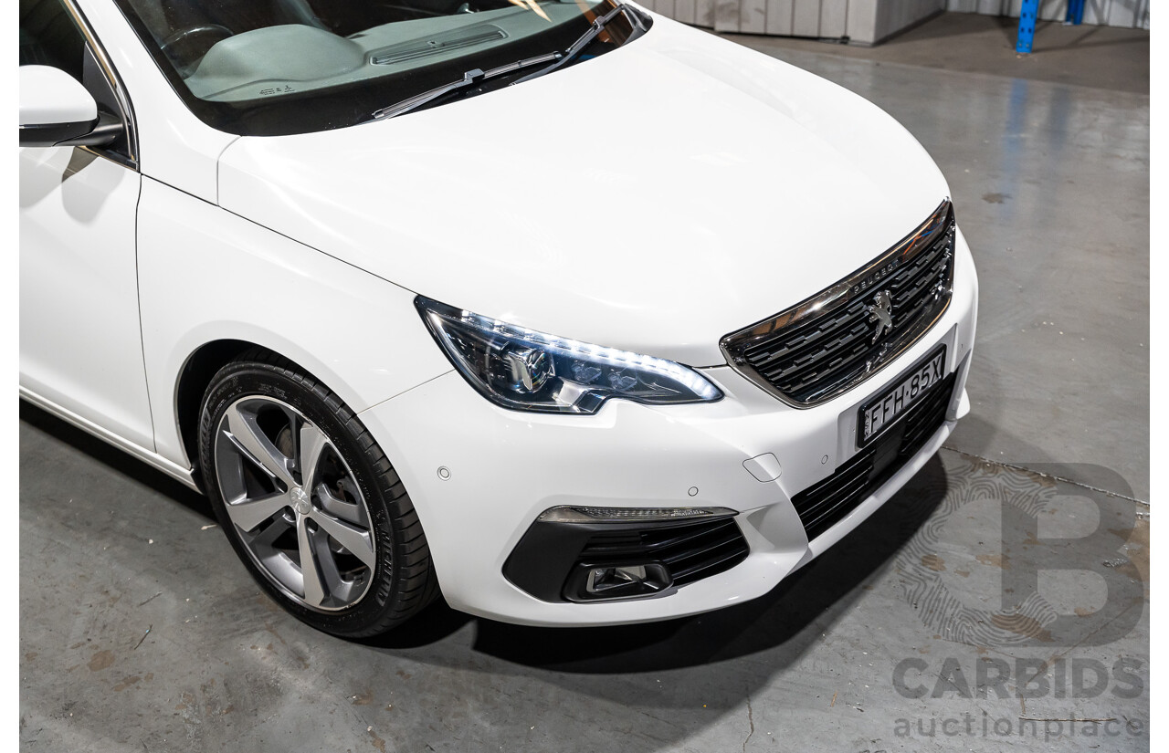 8/2018 Peugeot 308 Touring Allure T9 MY18 4d Wagon White Turbo Diesel 2.0L