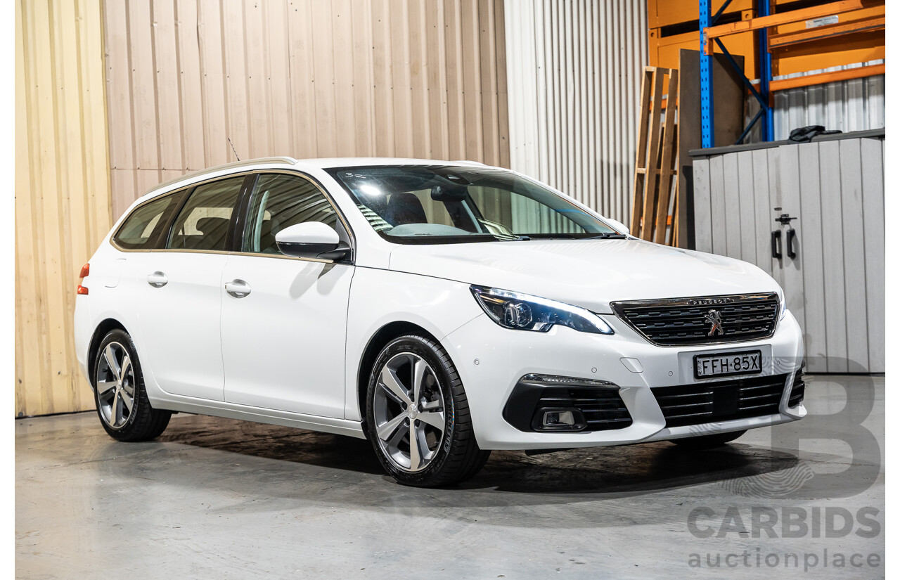 8/2018 Peugeot 308 Touring Allure T9 MY18 4d Wagon White Turbo Diesel 2.0L