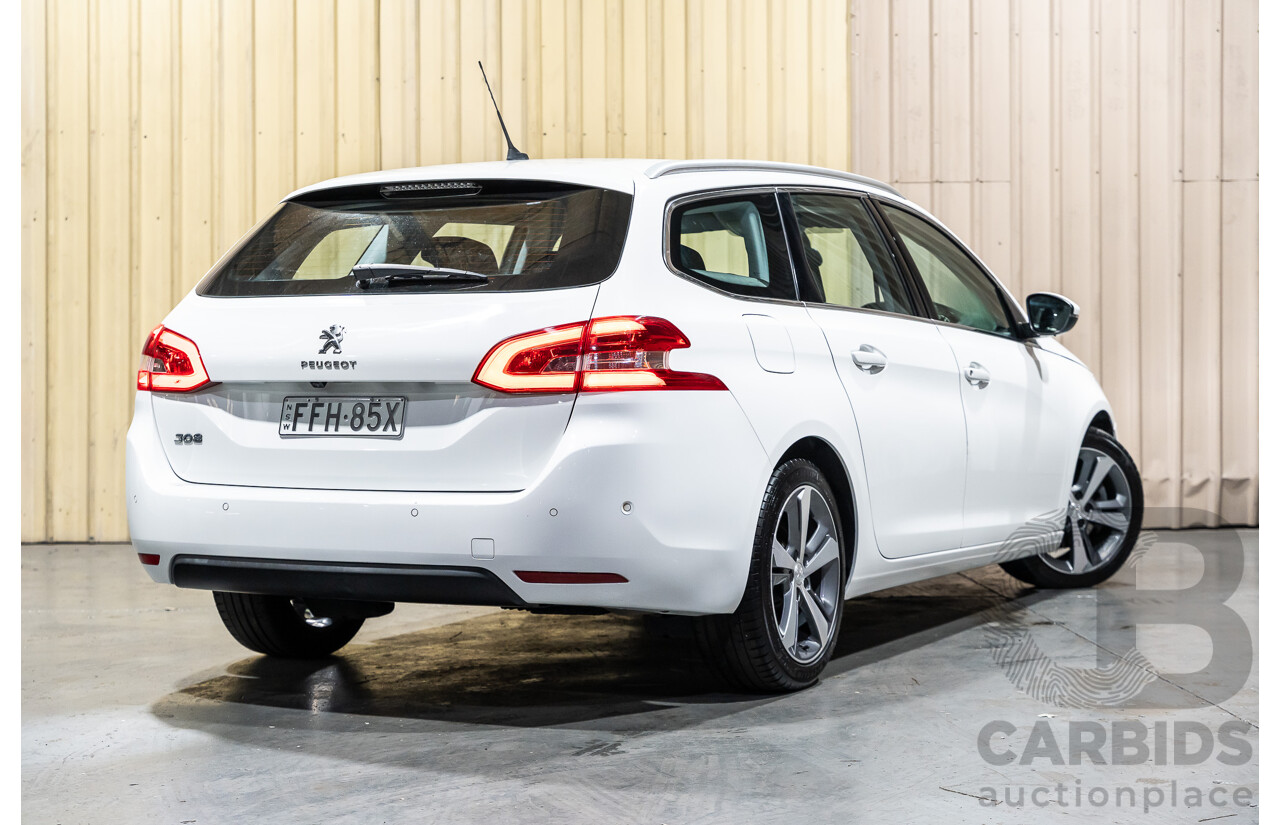 8/2018 Peugeot 308 Touring Allure T9 MY18 4d Wagon White Turbo Diesel 2.0L