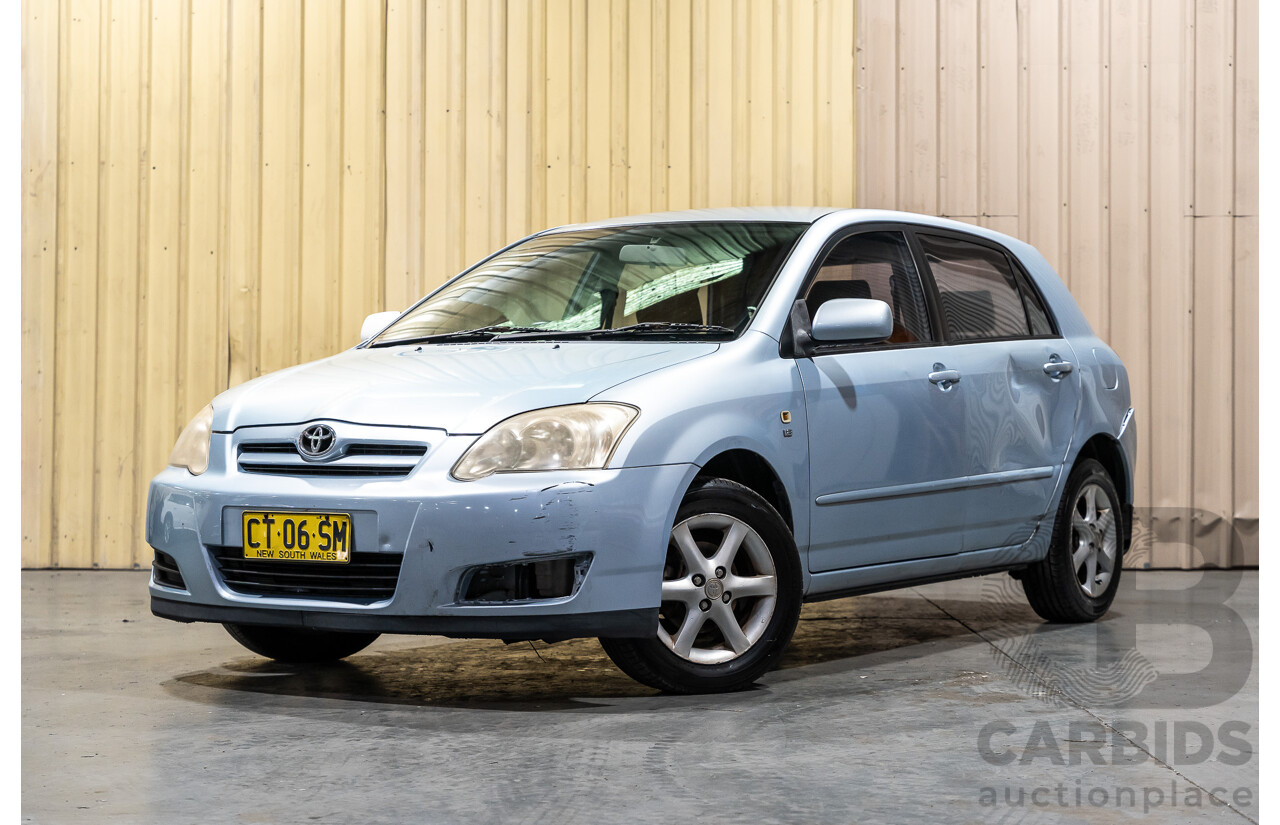 2/2007 Toyota Corolla Conquest SECA ZZE122R MY06 UPGRADE 5d Hatchback Blue 1.8L