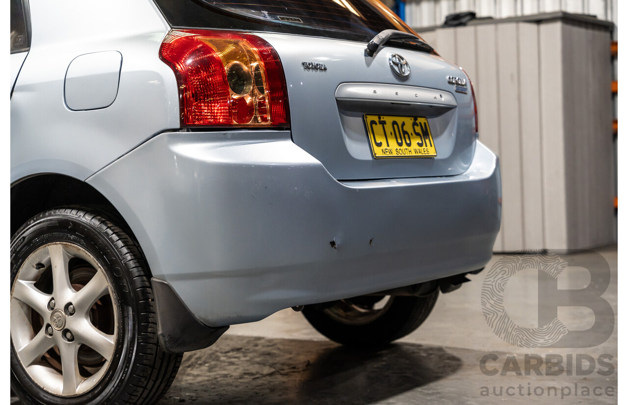 2/2007 Toyota Corolla Conquest SECA ZZE122R MY06 UPGRADE 5d Hatchback Blue 1.8L