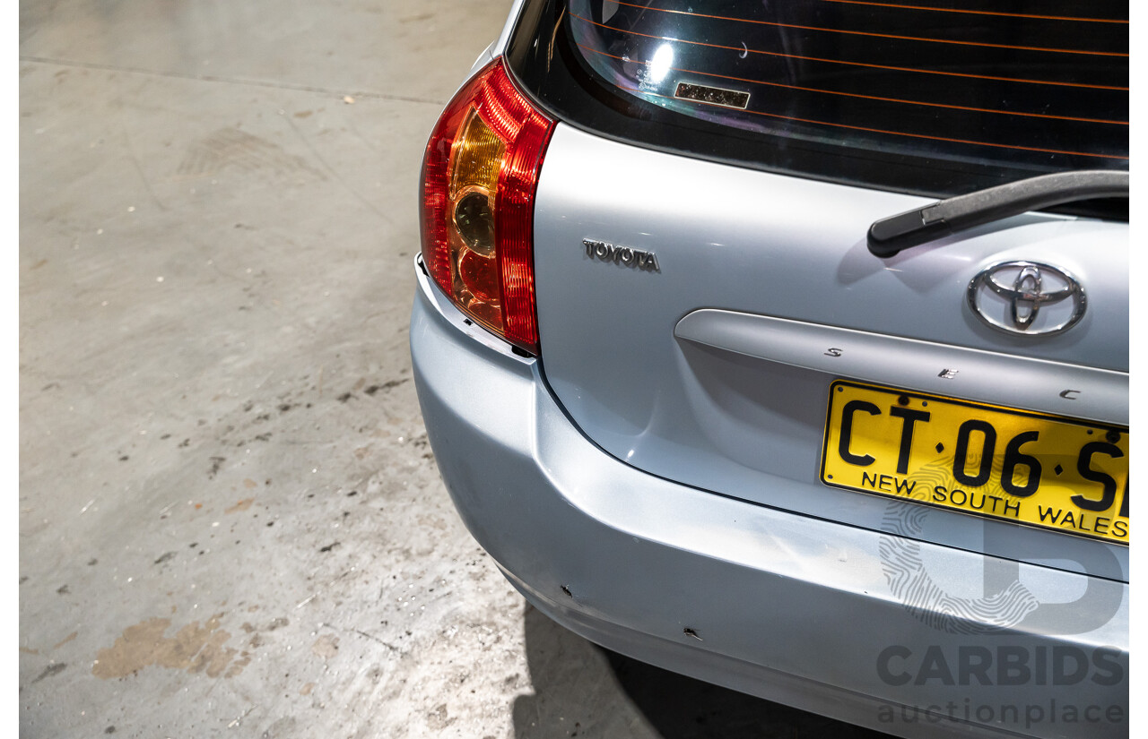 2/2007 Toyota Corolla Conquest SECA ZZE122R MY06 UPGRADE 5d Hatchback Blue 1.8L