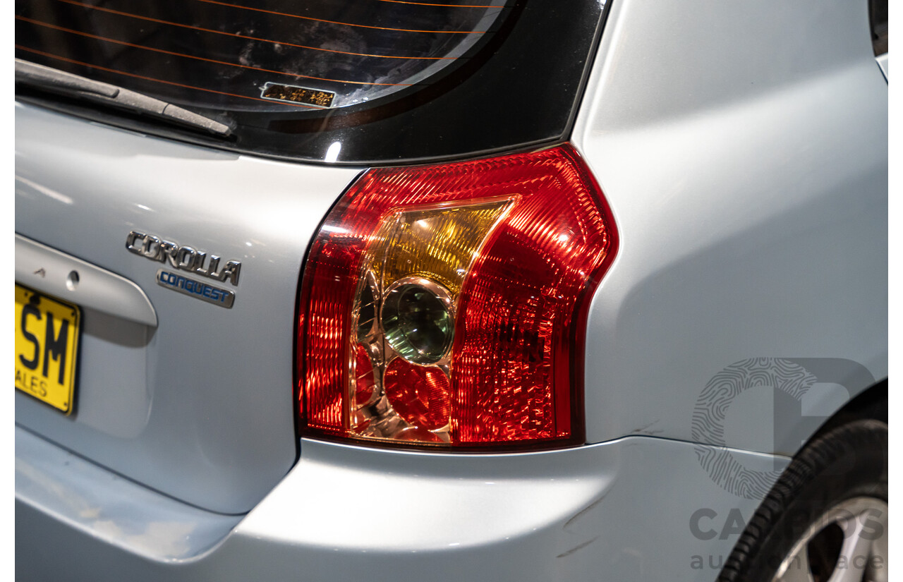 2/2007 Toyota Corolla Conquest SECA ZZE122R MY06 UPGRADE 5d Hatchback Blue 1.8L