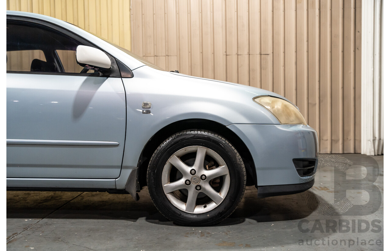 2/2007 Toyota Corolla Conquest SECA ZZE122R MY06 UPGRADE 5d Hatchback Blue 1.8L