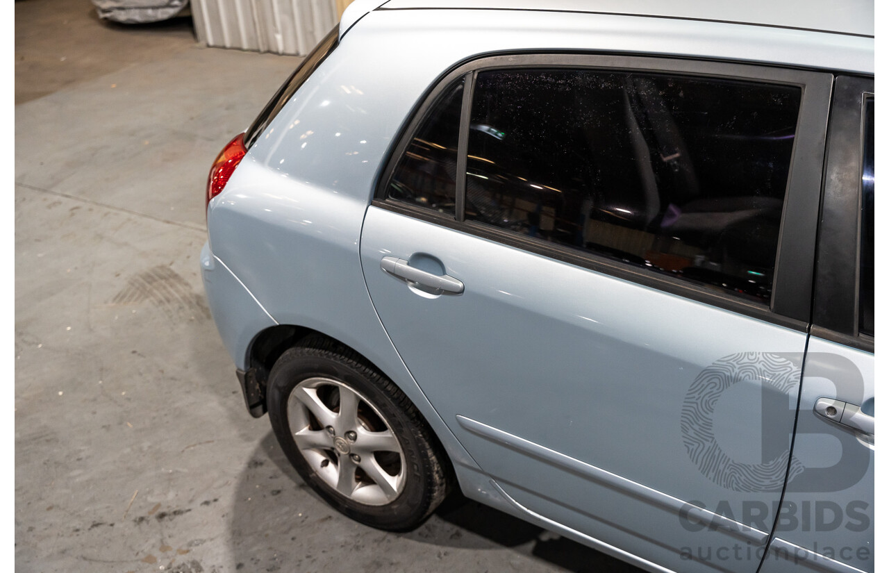 2/2007 Toyota Corolla Conquest SECA ZZE122R MY06 UPGRADE 5d Hatchback Blue 1.8L