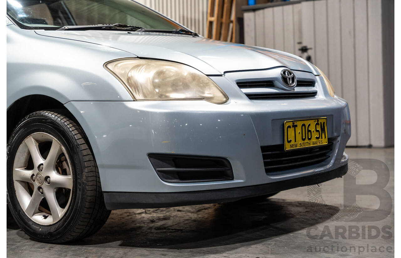 2/2007 Toyota Corolla Conquest SECA ZZE122R MY06 UPGRADE 5d Hatchback Blue 1.8L