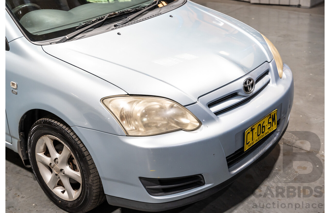 2/2007 Toyota Corolla Conquest SECA ZZE122R MY06 UPGRADE 5d Hatchback Blue 1.8L