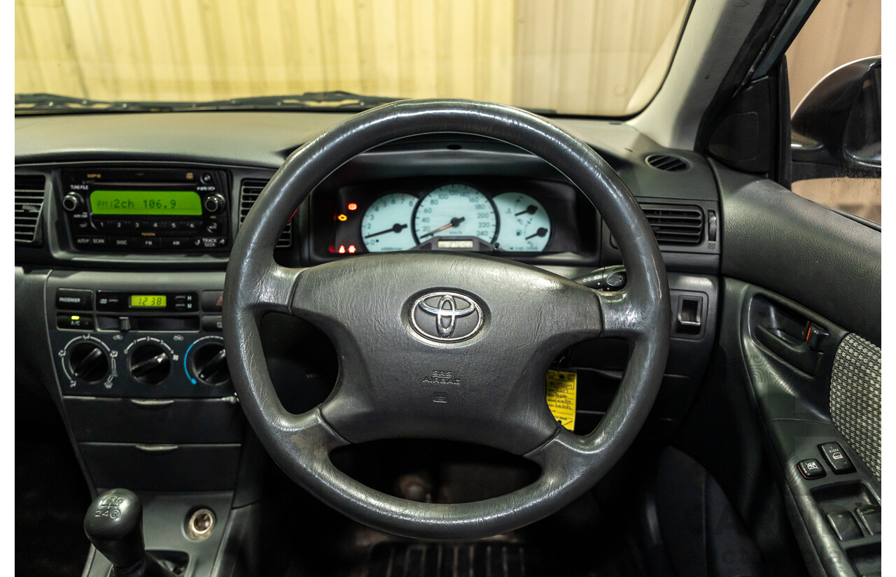 2/2007 Toyota Corolla Conquest SECA ZZE122R MY06 UPGRADE 5d Hatchback Blue 1.8L