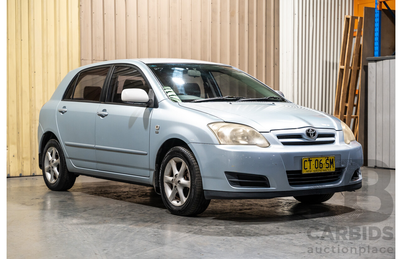 2/2007 Toyota Corolla Conquest SECA ZZE122R MY06 UPGRADE 5d Hatchback Blue 1.8L
