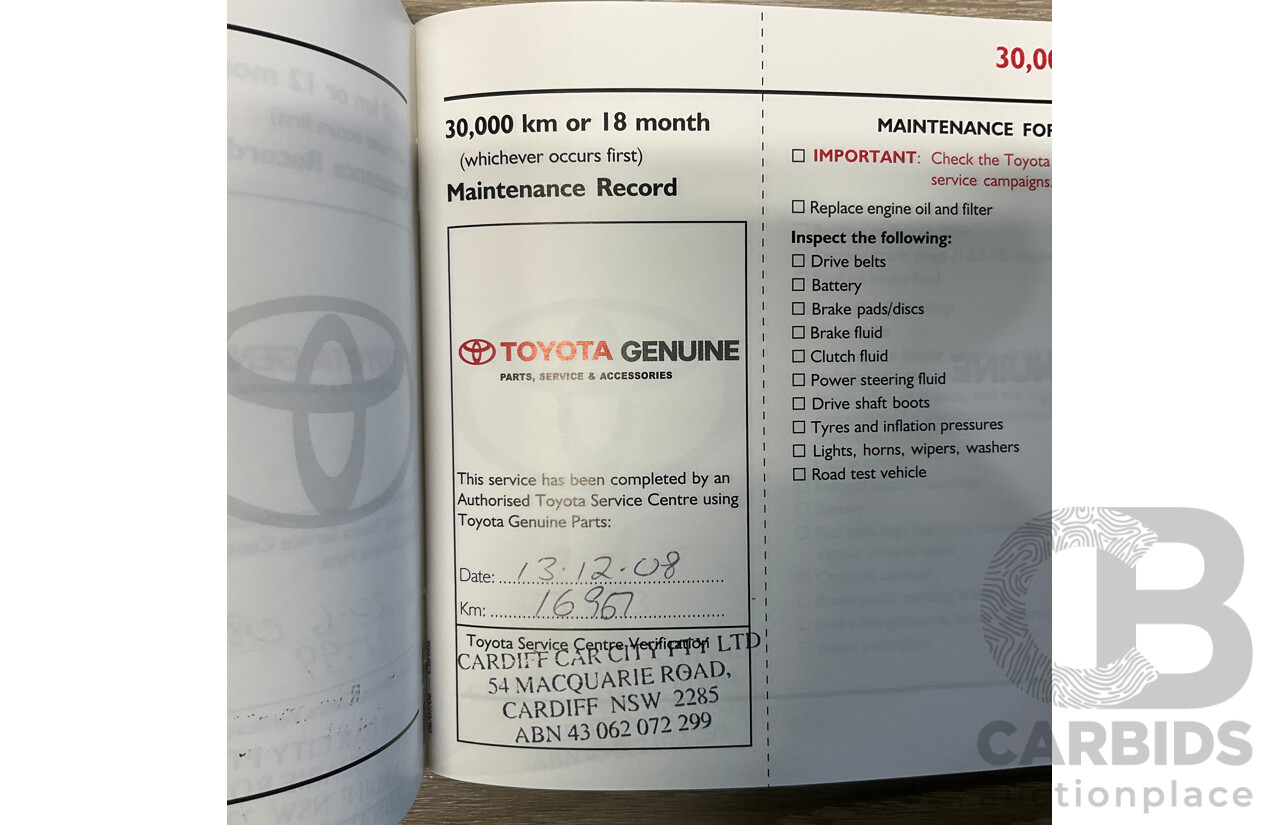 2/2007 Toyota Corolla Conquest SECA ZZE122R MY06 UPGRADE 5d Hatchback Blue 1.8L