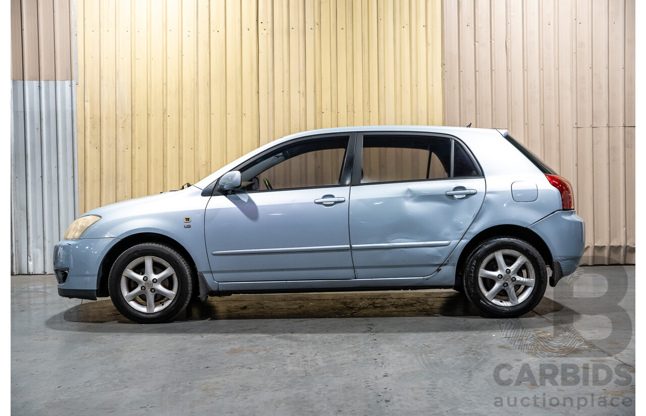 2/2007 Toyota Corolla Conquest SECA ZZE122R MY06 UPGRADE 5d Hatchback Blue 1.8L