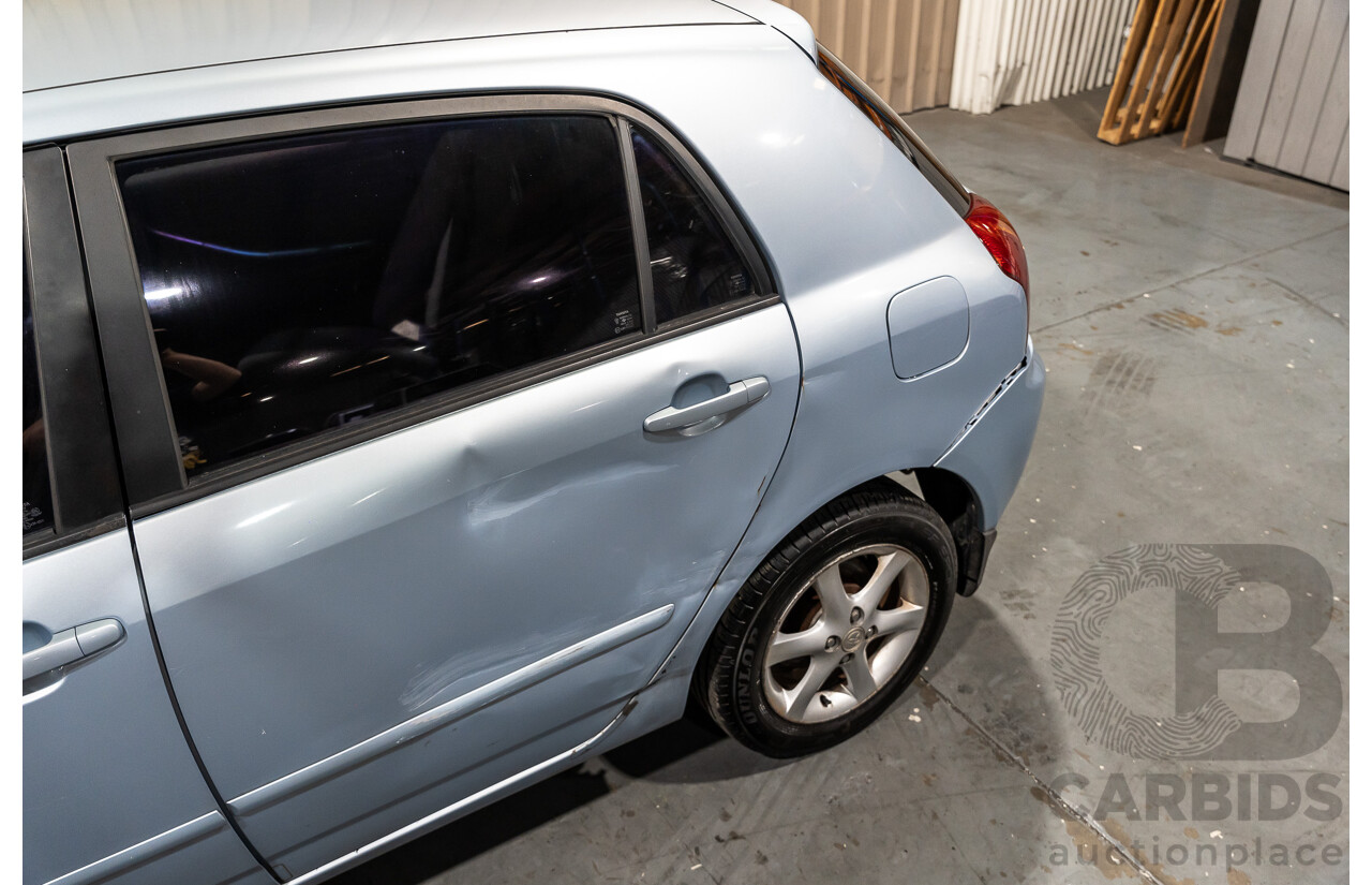 2/2007 Toyota Corolla Conquest SECA ZZE122R MY06 UPGRADE 5d Hatchback Blue 1.8L