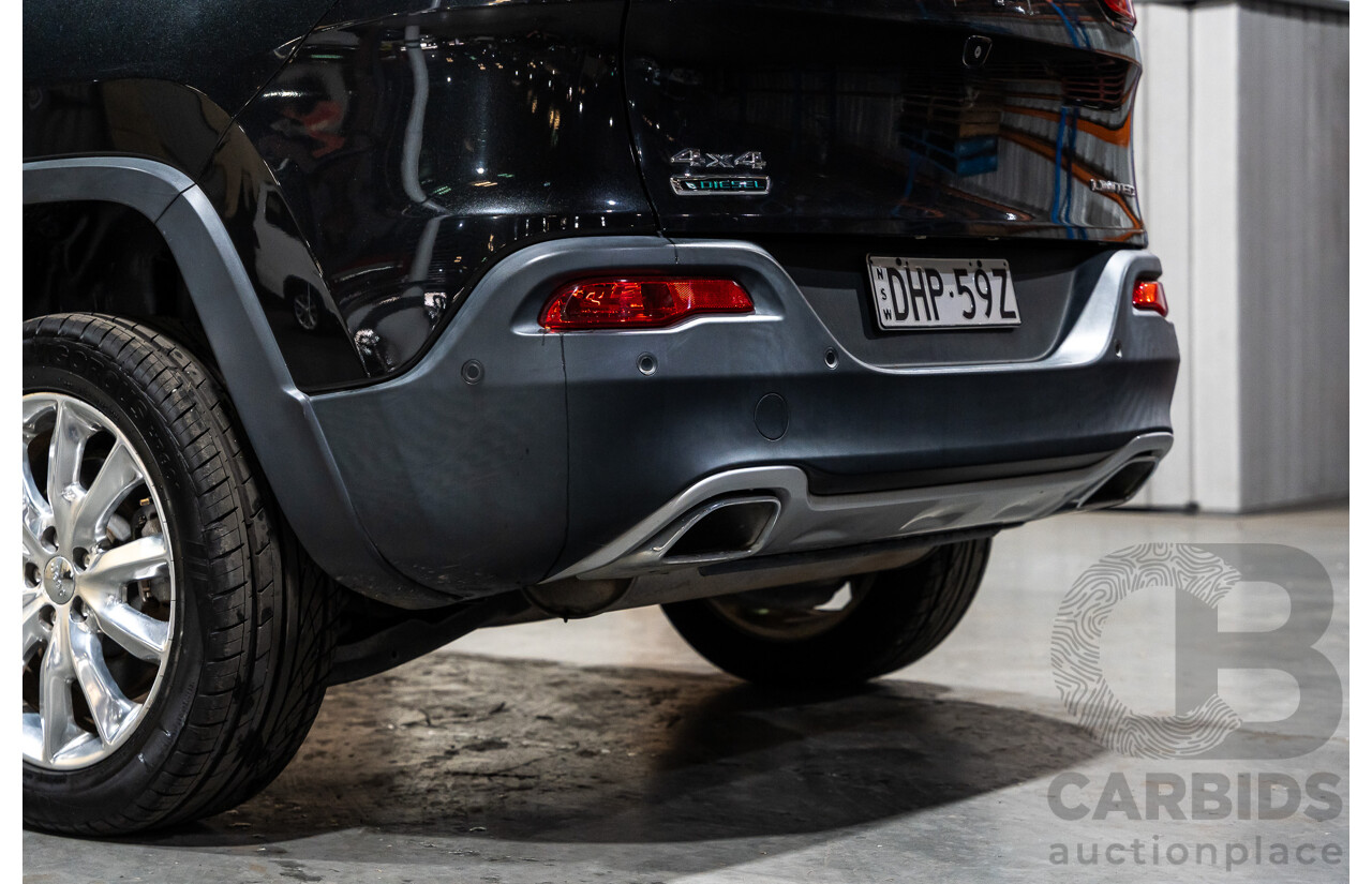 7/2016 Jeep Cherokee Limited (4x4) 4d Wagon Metallic Black Turbo Diesel 2.0L