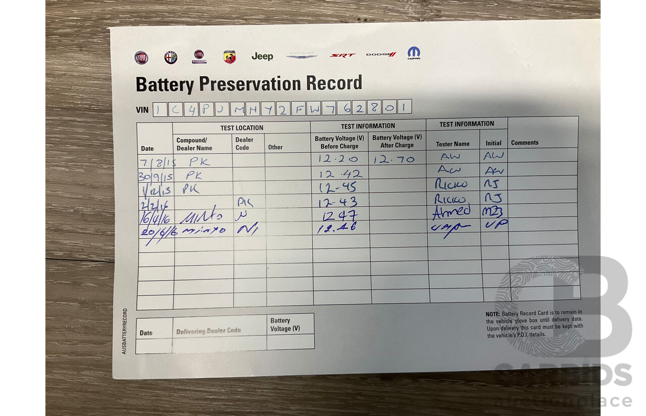 7/2016 Jeep Cherokee Limited (4x4) 4d Wagon Metallic Black Turbo Diesel 2.0L